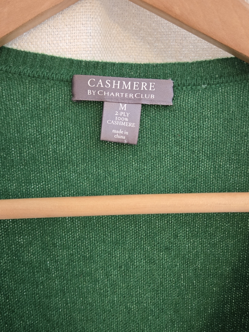 Cashmere Green Sweater 2 Ply Great Condition - Picture 2 of 10